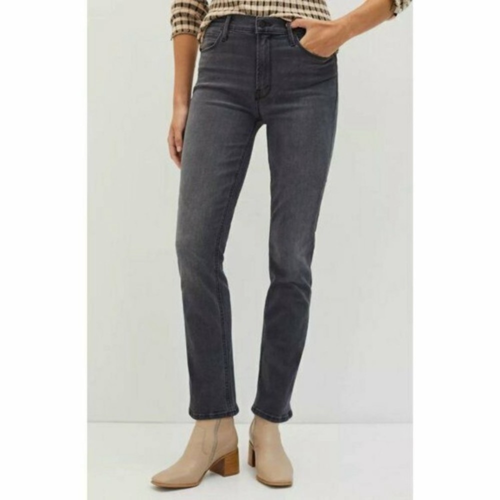 Mother Womens Mid Rise Dazzler Ankle Jeans Size 32 Lighting Up Lanterns Straight